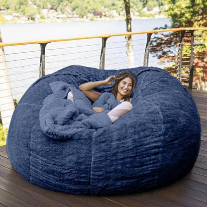 Giant Fluffy Fur Bean Bag Chair/Bed