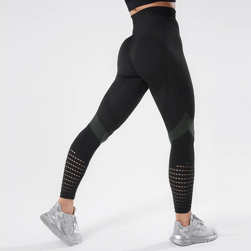 Seamless High Waist Push-Up Leggings - Women's Fitness Leggings