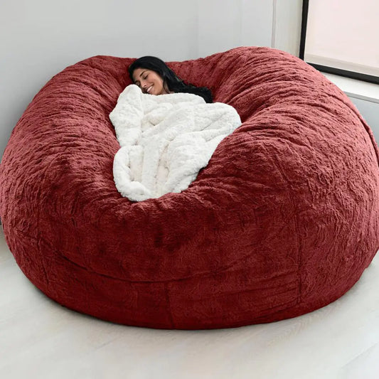 Giant Fluffy Fur Bean Bag Chair/Bed