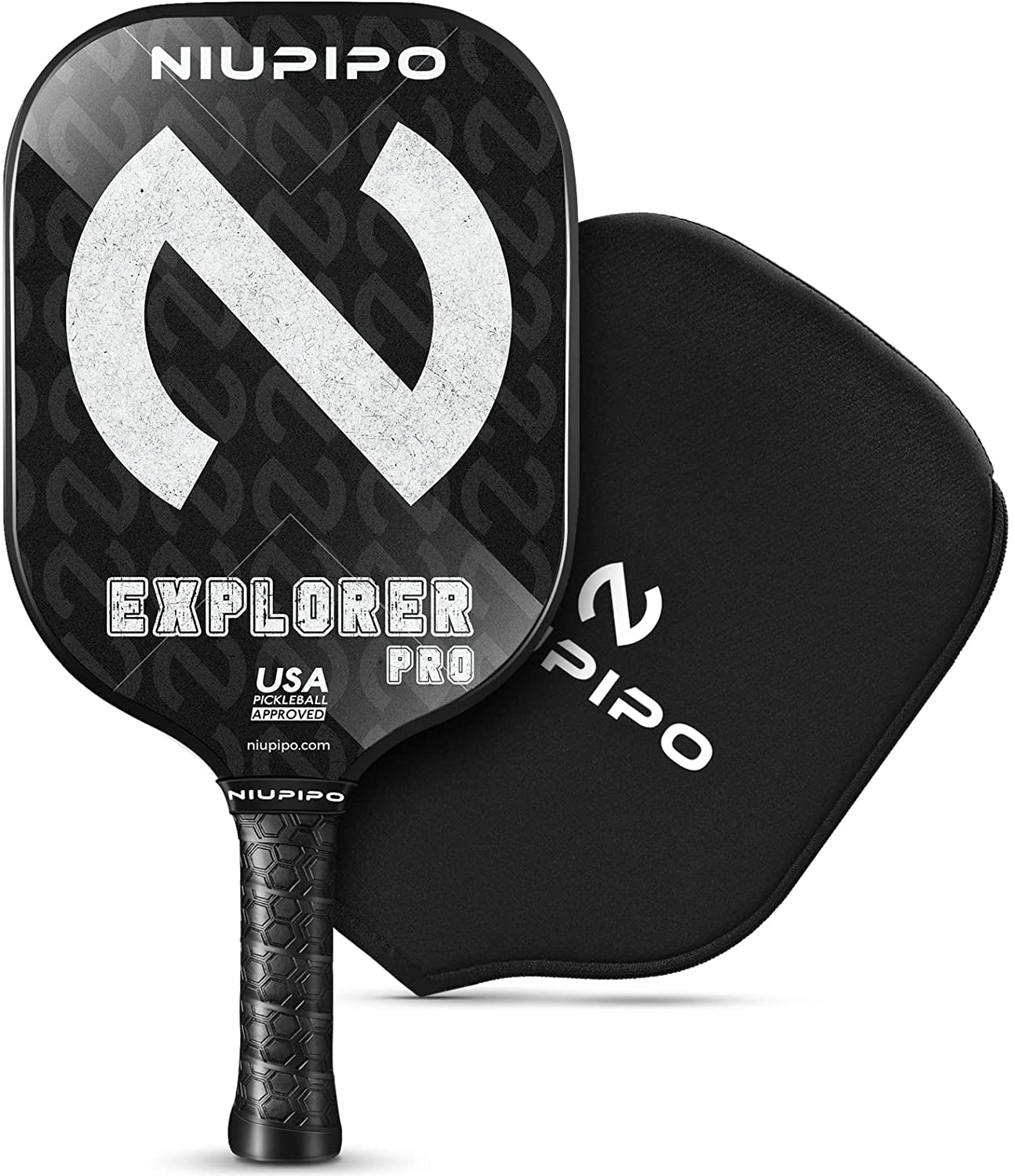 Pro Pickleball Paddle, USAPA Approved Pickleball Racket, 3K Carbon Fiber (CFS) W/Spray Grit Texture, 16MM Polypropylene Honeycomb Core, Enhanced Control Ergonomic Grip for Professional Players