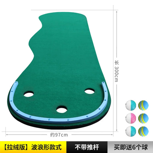 Golf Putting Mat Indoor Golf Playing Carpet 9.8Ft Golf Mat