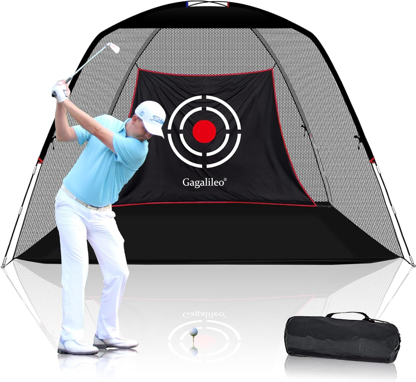 Golf Hitting Practice Nets for Backyard Driving - Heavy Duty Driving Nets for Indoor Outdoor Garage Use - Golf Swing Training Impact Cages with Frame and Net