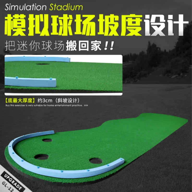 Golf Putting Mat Indoor Golf Playing Carpet 9.8Ft Golf Mat