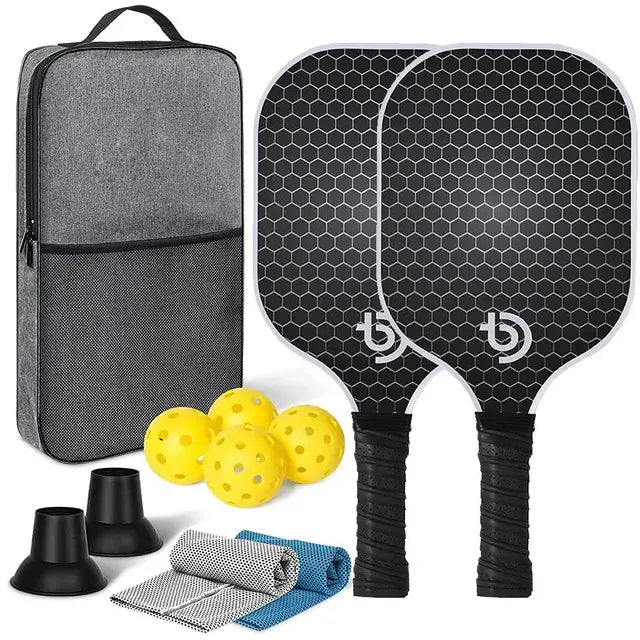 Carbon Fiber Pickle-ball Paddles - Set