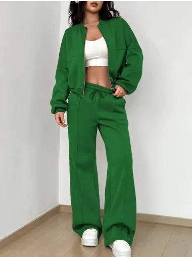 Zipper Slim Fit Women's Casual Track Suit