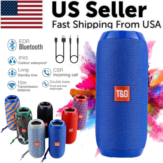 Bluetooth Speaker - Wireless Waterproof Outdoor Stereo Bass