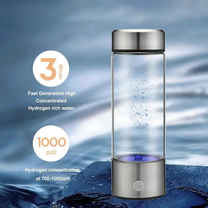 HydroVibe Wellness Elixir - Hydrogen Water Bottle