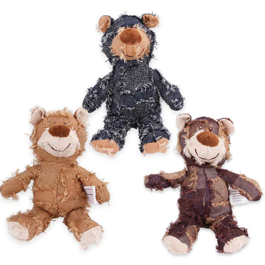 Cute Patchwork Bear - Plush Pet Toys