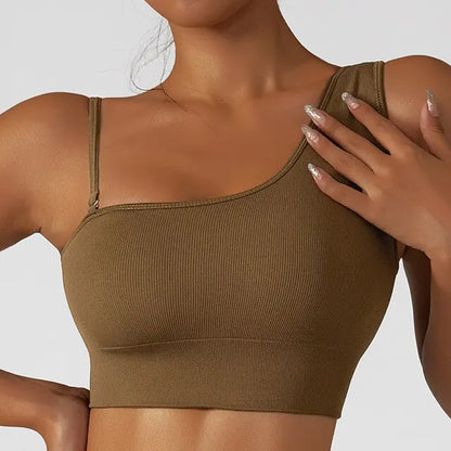 Oblique Shoulder Yoga Top