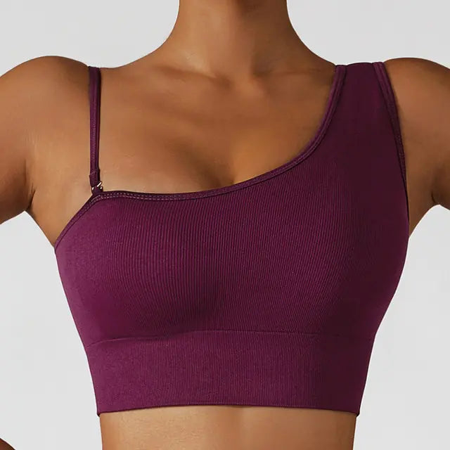 Oblique Shoulder Yoga Top