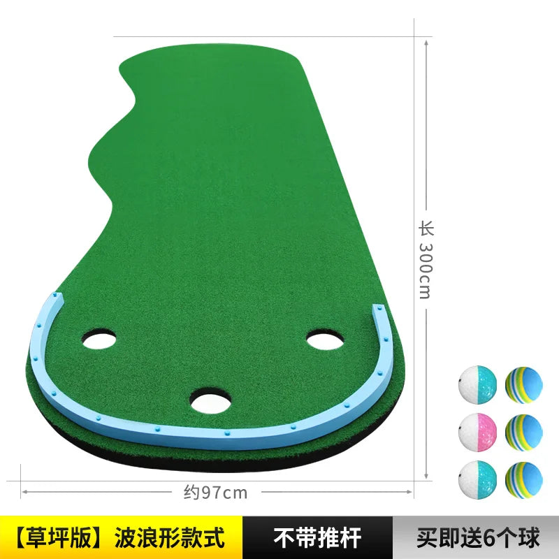 Golf Putting Mat Indoor Golf Playing Carpet 9.8Ft Golf Mat