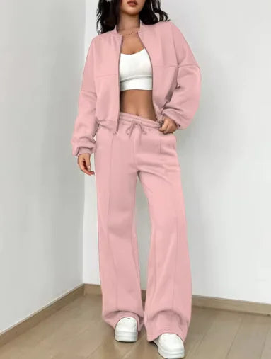 Zipper Slim Fit Women's Casual Track Suit