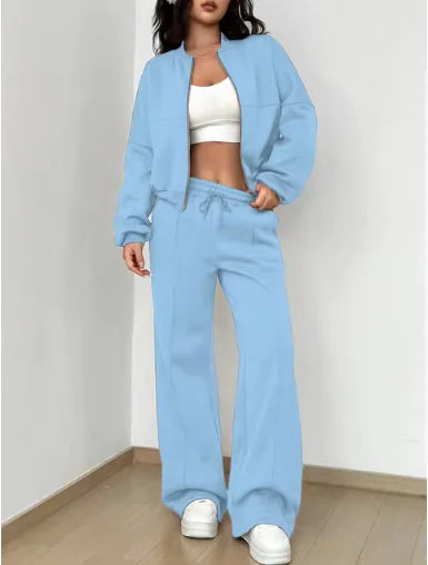 Zipper Slim Fit Women's Casual Track Suit