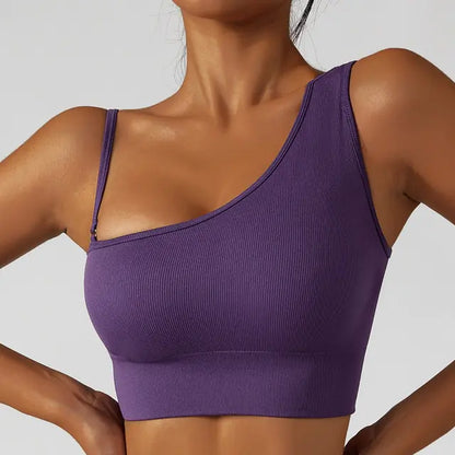 Oblique Shoulder Yoga Top