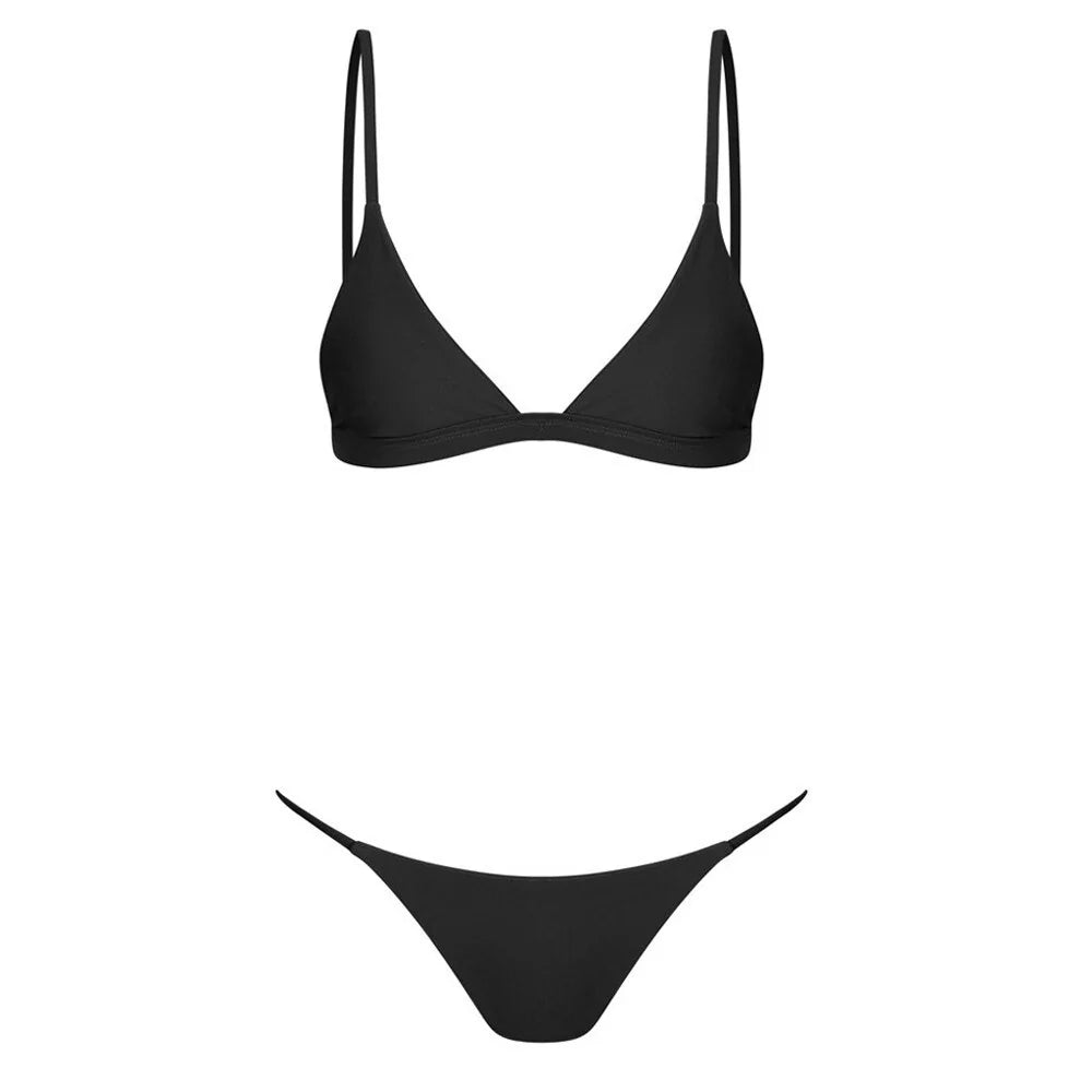 Bandeau Bandage Bikini Set for Women: Push-up Swimwear